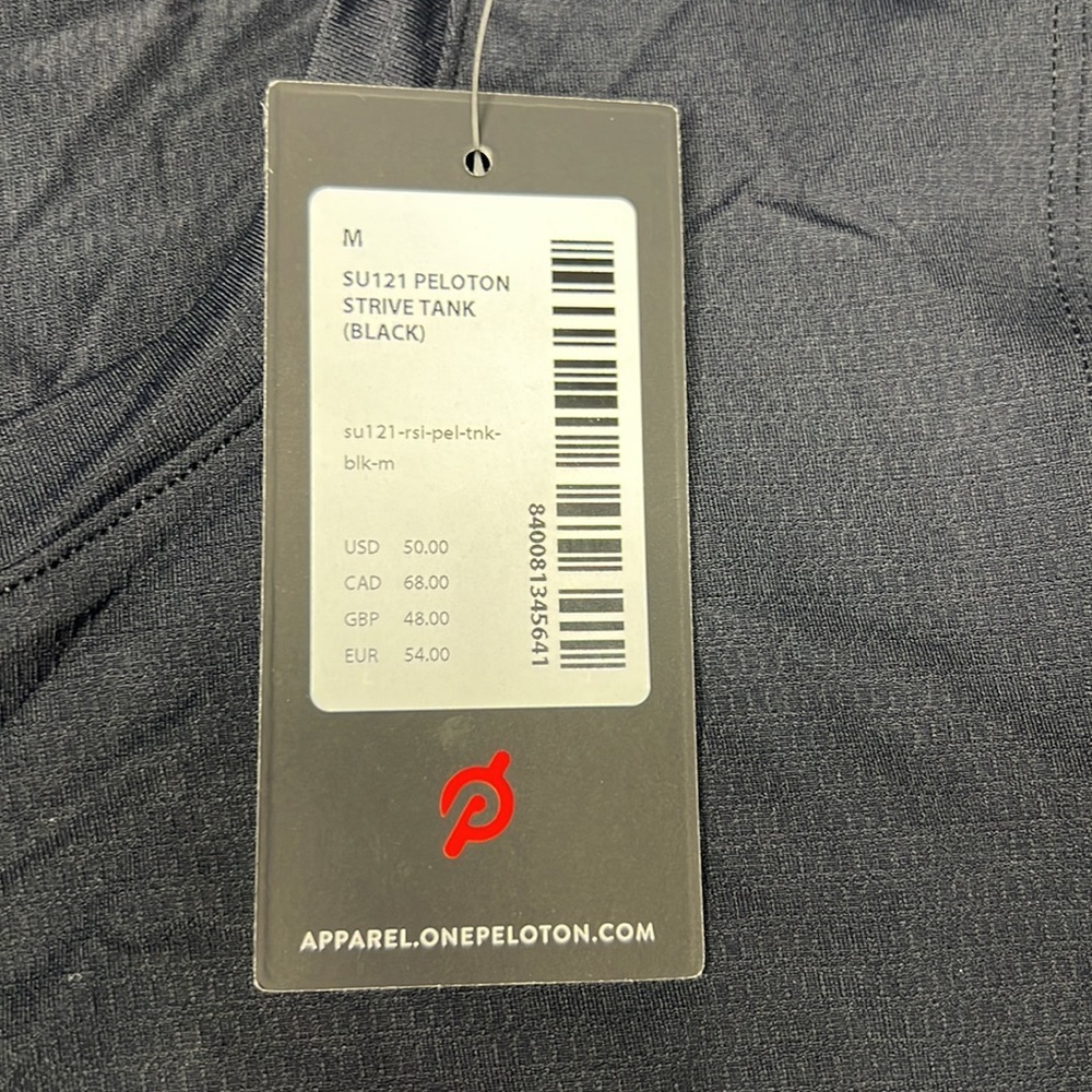 Peloton Strive Men’s Black Tank Top Size Medium - Picture 6 of 6